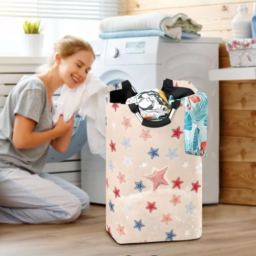 Panier à linge coloré 50L étanche et pliable avec poignées solides - 7