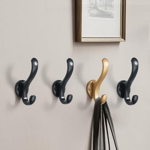 Patère en espace aluminium noir mat pour vêtements et entrée - 3