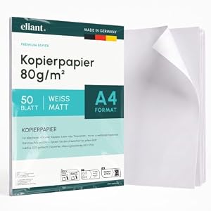 eliant. Kopierpapier A4 weiss 80 g/m² 50 Blatt – Druckerpapier, Made in Germany