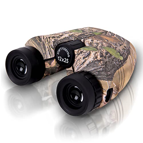 12x25 Compact Binoculars, Binoculars for Adults and Kids, Birding Binoculars, Hunting Binoculars with Clear View, BAK-4 Prism, Fully Multi Coated, Concerts, Gaming, Traveling, Hunting.