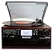 Boytone BT-22M, Bluetooth Record Player Turntable, AM/FM Radio, Cassette, CD Player, 2 Built in Speaker, Ability to Convert Vinyl, Radio, Cassette, CD to MP3 Without a Computer, SD Slot, USB, AUX