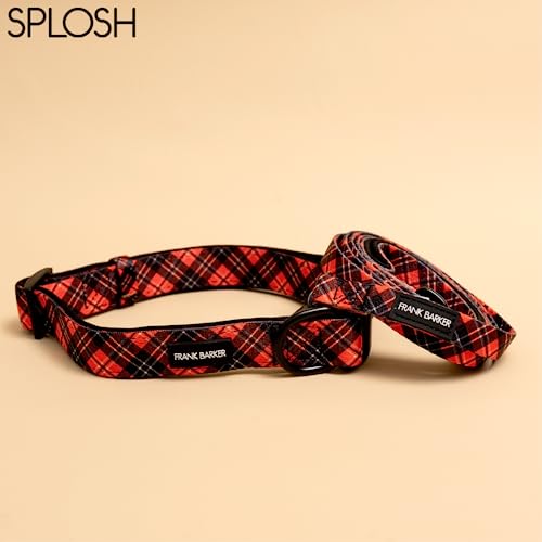 Large Adjustable Tartan Patterned Dog Collar, Splosh Frank Barker 1pcs Dog Collars, Polyester Dog Accessories - Image 4