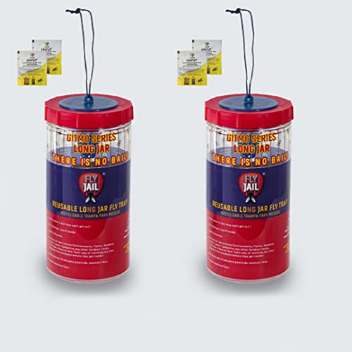 2 Adet Fly Jaıl | Long Jar, 1.5 L Kavanoz Tipi Karasinek Tuzağı