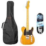 Traditional T-style shape Classic vintage sound Fingerboard with 10 inch radius Screwed maple neck with classic vintage soft C neck profile With Keepdrum jack cable and bag