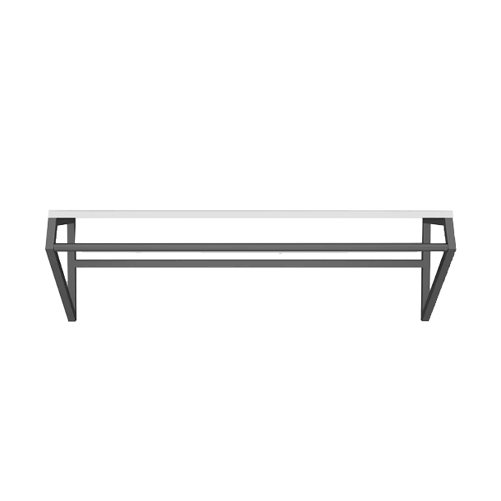 HPTHLY Wall-Mounted Clothes Rack,Wall-Mounted Clothes Rack With Top Shelf & Hanging Rod - Sturdy Metal Garment Organizer For Home & Retail - Multi-Functional Clothing Displ(Black-100Cm)