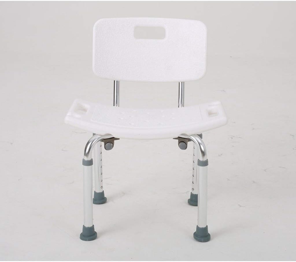 Taburete de baño Asiento de Ducha Ayuda de baño for Personas Mayores/discapacitadas Banco de Asiento de baño, Altura Ajustable, con Silla con Respaldo