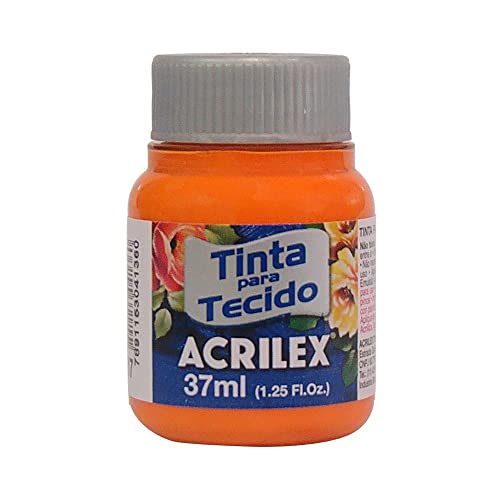 Tinta Para Tecido Fosca, Acrilex, Laranja, 37 ml