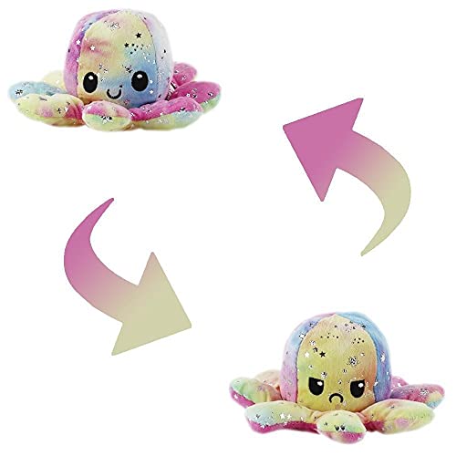 Pelúcia Polvo do Humor, BBR Toys, Reversível, Tie Dye, 28 cm, Cores Sortidas