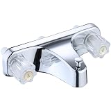 Mobile Home RV Tub Shower Center-Set Faucet, 8 inch, 2-Handle Wall Mount Shower Valve, RV and Motor Home Bath...