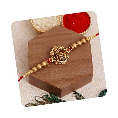 Image of eCraftIndia Floral Diamond Rakhi with Roli Chawal Pack | Rakhi for Brother Bhaiya Bhai