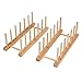 aiface 2Pack égouttoir à Assiettes, égouttoir à Assiettes en Bambou,6 Fentes pour Planches à découper égouttoir à Assiettes Rangement pour Bols,Planches à découper dans Le Placard de la Cuisine