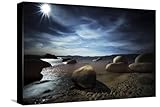 ART.COM Stretched Canvas Print Serene Landscape of Lake Tahoe by Sheila Haddad, 18' x 12'