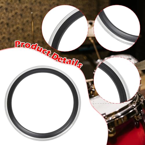 DYNWAVE Drum Damperner Ring Mute Ring Portable Drum Parts, with drumhead, Mute Pad for Show Exercise Studio Performance, 40.6cm
