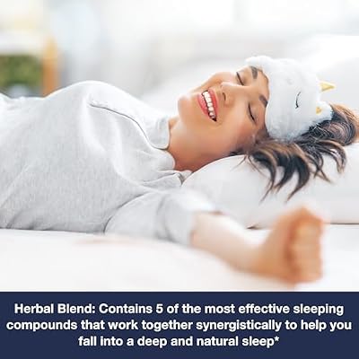 Earth's Bounty Sleep Perfect - Natural Sleep Aid- Made w/Herbal Extracts and L-theanine - No Grogginess - 60 Count