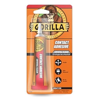 Gorilla Contact Adhesive Clear, 20ml - Crystal Clear All-Purpose Glue | 100% Waterproof & Paintable | No-Run Formula, Repositionable & Permanent Bond