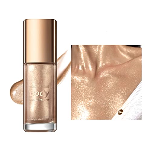 Moisturizing Body Luminizers 5 Colors Smooth and Shimmer Body Oil Long Lasting Liquid Body Highlighter for Face & Body & Leg (40ml, 02 Rose Gold) Moisturizing Body Luminizers 5 Colors Smooth and Shimmer Body Oil Long Lasting Liquid Body Highlighter for Face & Body & Leg (40ml, 02 Rose Gold)