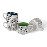 HORLIMER 15 oz Coffee Mug Set of 4, Ceramic Coffee Cups for Tea, Latte, Cocoa, Milk