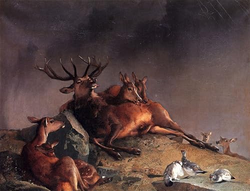 Affiche toile Les Highland Nurses de Landseer, portrait d'art mural 60x90 cm pour salon