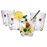 Photo Gallery mamobcat - set di 4 bicchieri diamantati da 390 ml, Ø 9,2 cm, doppio vetro alla moda, trasparente, per cocktail, gin, whisky, gelato a terra, set di bicchieri di cristallo, per liquori Photo Gallery mamobcat - set di 4 bicchieri diamantati da 390 ml, Ø 9,2 cm, doppio vetro alla moda, trasparente, per cocktail, gin, whisky, gelato a terra, set di bicchieri di cristallo, per liquori