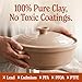 Magnifique 5 Quart Flami Pot with Lid, Natural Clay Pot for Cooking, Non-Toxic PFAS-Free Ceramic Casserole Dish for Oven & Stovetop, Dutch Oven Style for Slow Cooking, Baking & Serving, Brown Sugar