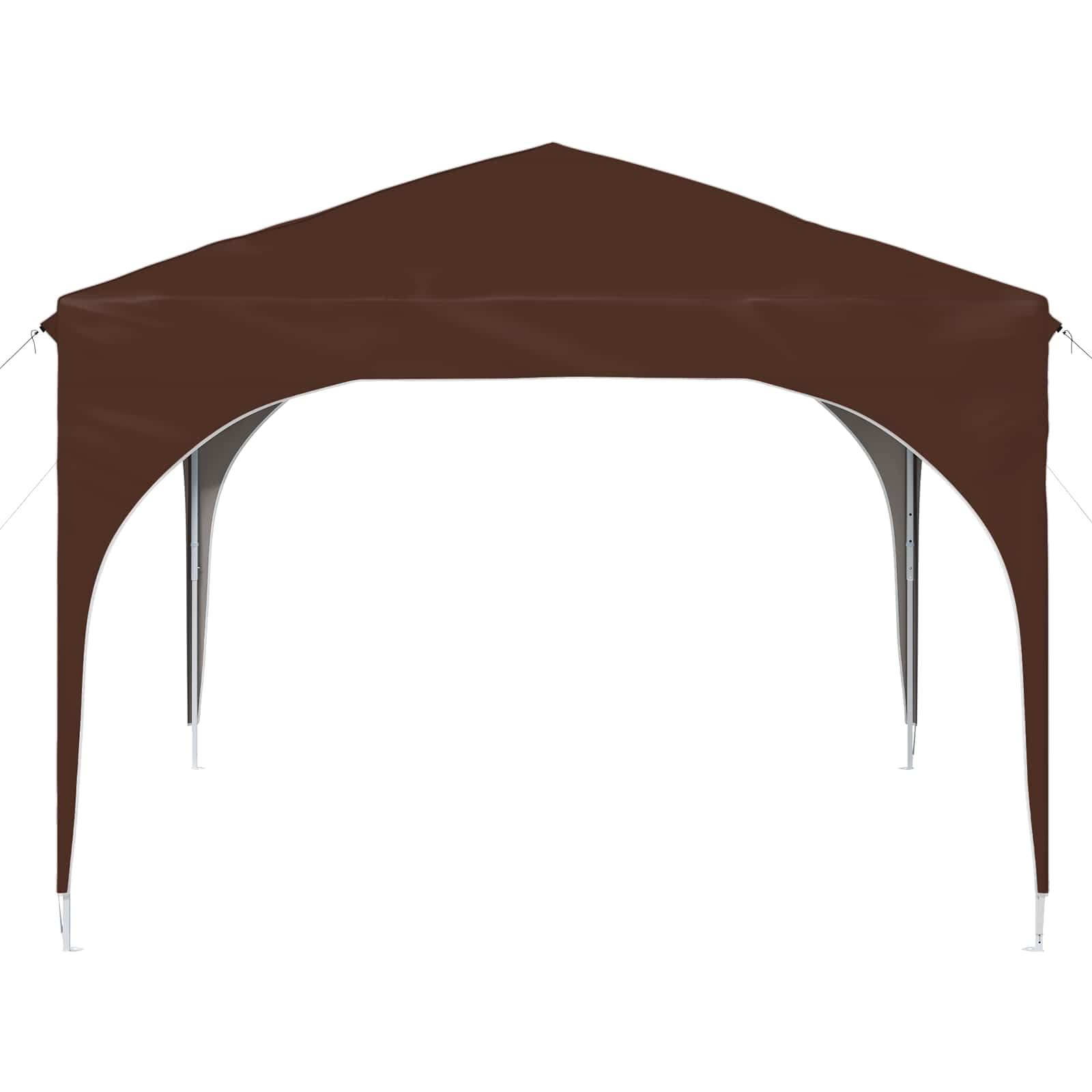 Namiot imprezowy Pop-up, brązowy, 290 x 290 x 245 cm, składany namiot ogrodowy, pawilon ze stabilnym stelażem stalowym, ochrona przed promieniowaniem UV i deszczem, idealny do aktywności na