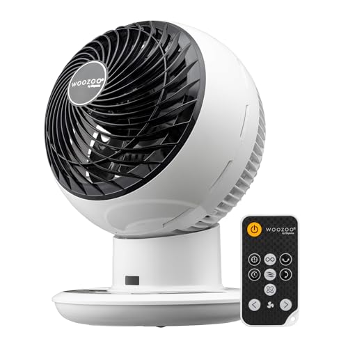 Woozoo, Ultra krachtige, stille & draagbare bureauventilator, 43m², Bereik 28m, Multidirectionele...