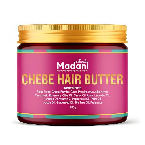 Madani Chebe Hair Butter - Extreme Hair Growth Treatment for Thinning, Hairloss and Regrowth - Vegan Butter for Hair Thickening, Scalp Moisturizer and Repair