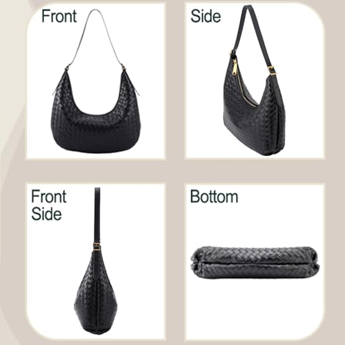 Shoulder Bag Handbag for Women Crossbody Tote Bags Woven Purse Clutch Women's Medium Underarm Hobo With Pocket Large4