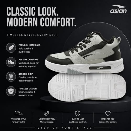 Image of ASIAN Men's MEXICO-11 Casual Sneaker Shoes with Synthetic Upper Lightweight Comfortable Mid Top Sneaker Shoes for Men's & Boy's