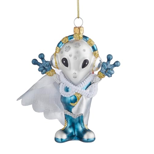 BUTLERS Weihnachtskugel Alien Hang ON | Christbaumkugel Glas,...