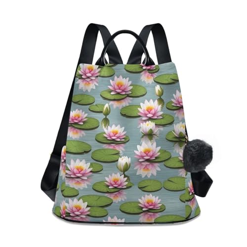 Sac à dos femme fleurs roses avec grand compartiment zippé et poches