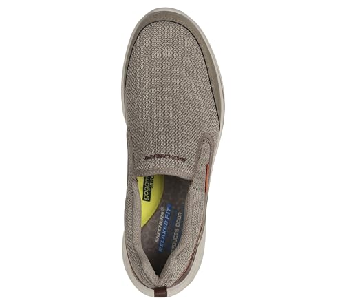 Skechers Skechers Men's Slade - Lucan Dual Gore Mesh Slip On,Khaki,7.5 X-Wide