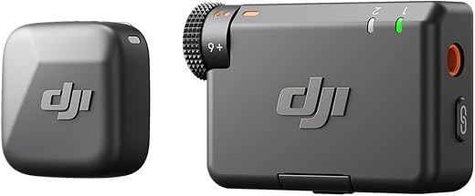 DJI Mic Mini (1 TX + 1 RX), Ultralight, Detail-Rich Audio, Noise Cancelling, Automatic Limiting, Wireless Microphone for C...