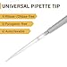 4E's USA 1250µL Pipette Tip - Universal Tips, RNase/DNase Free, Pyrogen Safe, Sterile White Low Retention Pipette Tip with Filter 96 Tips Racked