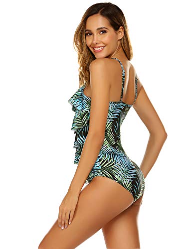 MAXMODA Women's Ladies Fashion Ruffled Beach Swimwear Bathing Suit Flounce Bikini Sets - Thumbnail 5