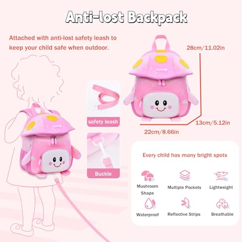 Toddler Backpacks for Girls Boys, Kids Anti-Lost Daycare Bag for School, Cute Kindergarten Preschool Bookbag, Blue2