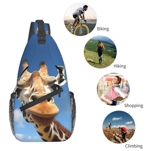 Mochila tipo Sling Crossbody Negra para Senderismo miniatura 5