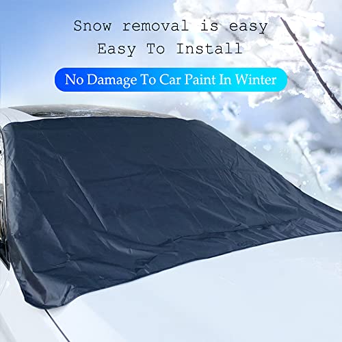 Car Windshield Snow Cover, All Weather Winter & Summer Front Window Automotive Covers Sun & Snow-Shade, Windshield Snow Ice Cover With Magnetic Edges For Most Cars Trucks Vans And Suvs #TOP6