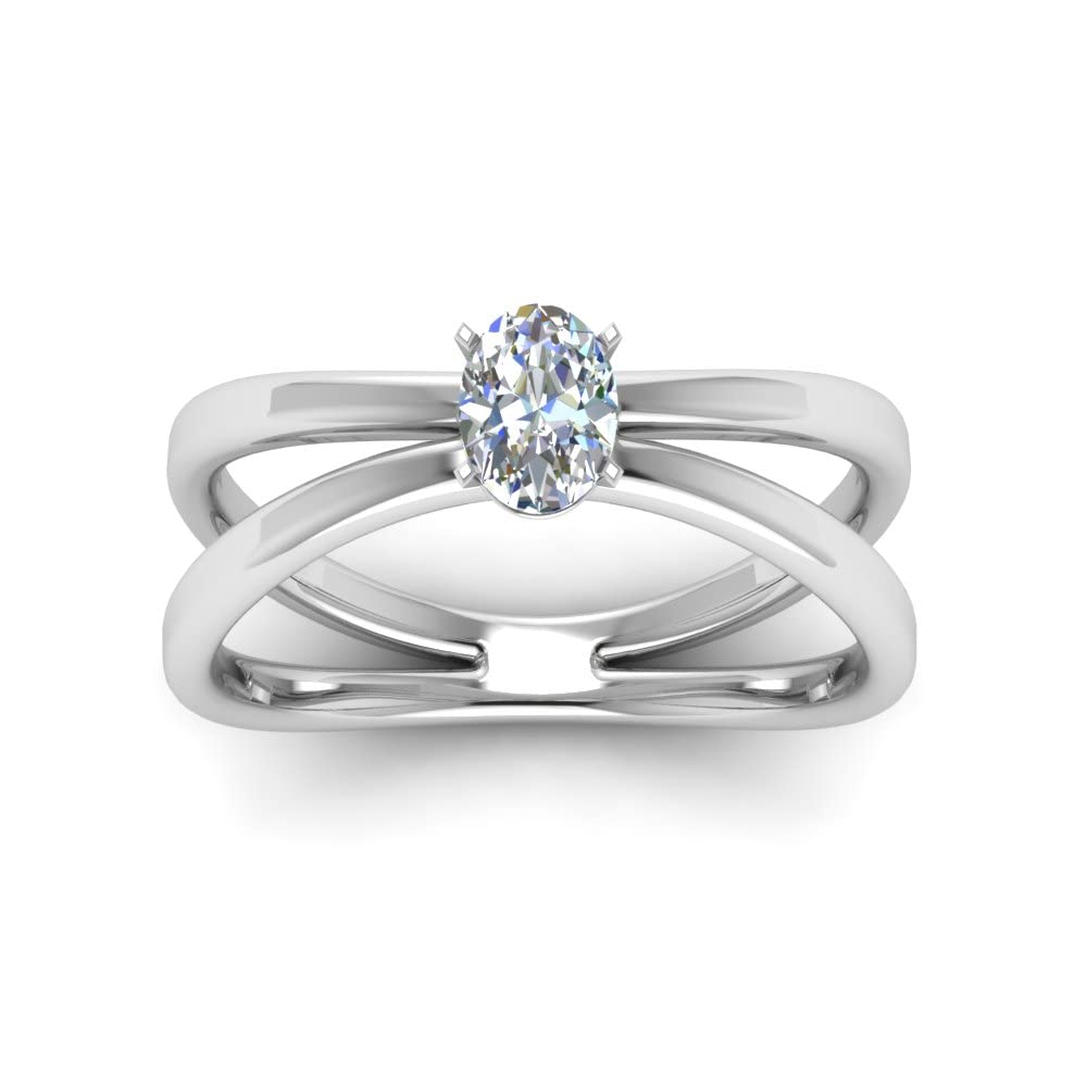 Bague Solitaire Ovale en Argent Sterling pour Sublimer Votre Style Quotidien - 7