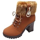 Design prêt pour l'hiver : ces bottes d'hiver à lacets à talon épais sont dotées d'une construction robuste et de matériaux de qualité supérieure qui les rendent adaptées à diverses activités hivernales