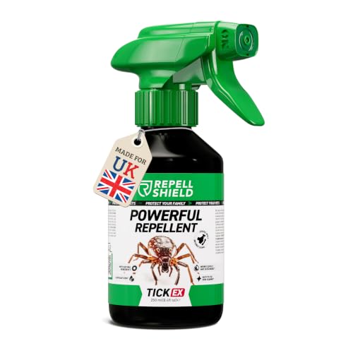 RepellShield Tick Repellent Spray -100ml- Outdoor Protection for Hiking Camping Gardening & Dog Walks - Travel-Friendly Body Spray with Fresh Scent for UK Trails Parks & Woodland Adventures Daily
