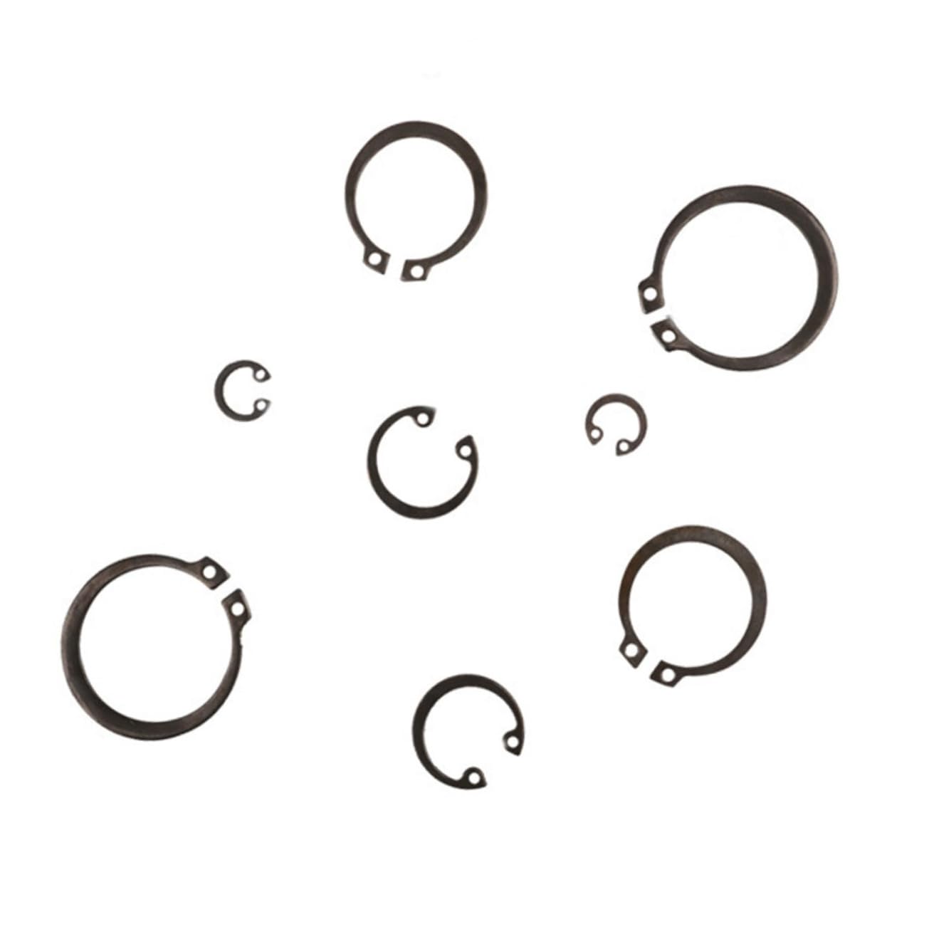 Alipis 1 Box 225pcs Carbon Steel C Shaped Circlip Retaining Rings Easy to Install Snap Rings for Axle Applications Complete Specifications for Convenient Storage