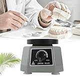 Rüttelplatte Gipsrüttler 110V, 100W Einstellbare Elektrisch Rüttelplatte Klein, 4'' Round Dental Lab Oszillator für Dentalformen, Gummiformung, Labor & Casting, Grau