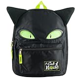 Miraculous Ladybug Cat Noir Nylon Mini Backpack for Girls and Boys, 12 inch, Black