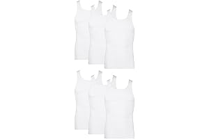 6-Pack Cotton Tank Undershirts for Men
