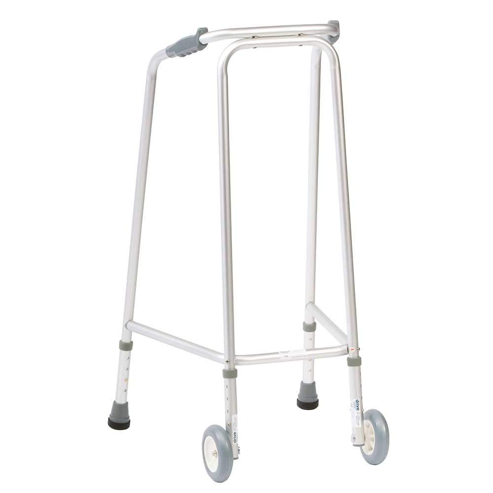 Drive Devilbiss Healthcare 10281 W-1 ultra narrow Walker con ruote, misura media, confezione da 12