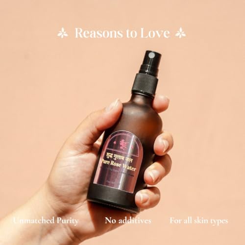 Image of Boond Fragrances 100% Pure Rose Water | 100ml | FSSAI Approved | Comes with Fine Mist Spray Pump