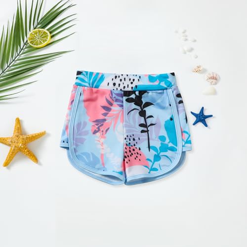 Image of DREAM BUS Toddler Girls One Piece Swimsuits with Boyshorts Little Girls Bathing Suit Summer Swimwear for 18M-6Y