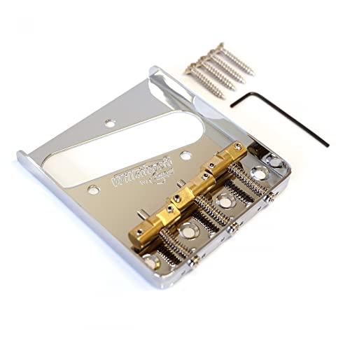 Wilkinson WTB Ashtray 3-Pontets Compensé Laiton Telecaster Chevalet Pour Tele Guitare, Chrome - Les Beatles, Paul McCartney, John Lennon, RIngo Starr, George Harrison Wilkinson WTB Ashtray 3-Pontets Compensé Laiton Telecaster Chevalet Pour Tele Guitare, Chrome – Image 5