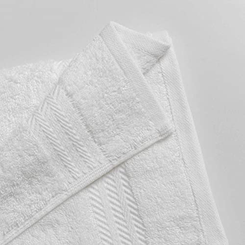 Image of DDECOR - White Cotton 500 GSM Hand Towel - Pack of 2